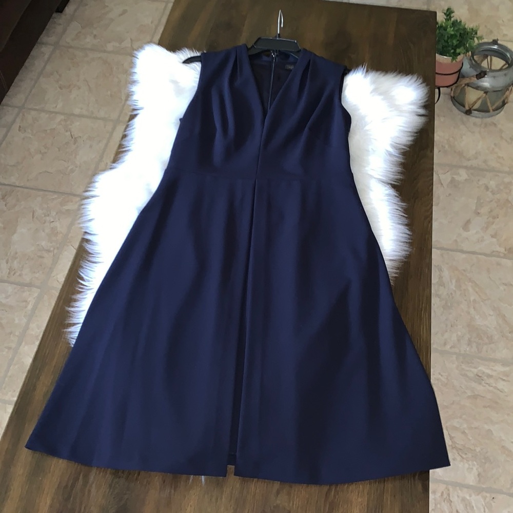 Donna Karan Split Front Dress Blue Size 8
